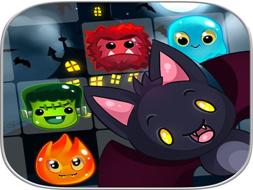 HAPPY Halloween Monstres Witch Match 3 Puzzle Online - Puzzle Game