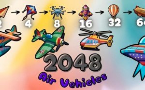 2048 Air Vehicles Merge: Fun Sky Puzzle Adventure