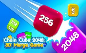 Chain Cube 2048: Fun 3D Merge Puzzle Game