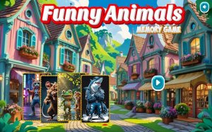 Funny Animals Memory Game: Brain Training Puzzle