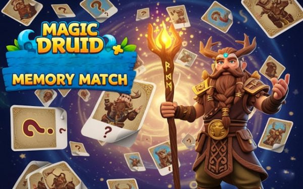 Magic Druid Memory Match Game