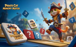 Pirate Cat Memory Match Game