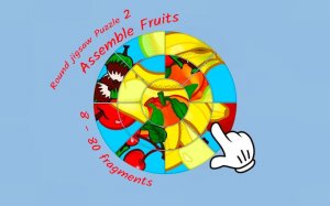 Round Jigsaw Puzzle 2: Assemble Fruits - Free Online Puzzle Game