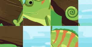 Lizard Row Slide Puzzle Game Online - Puzzle Game