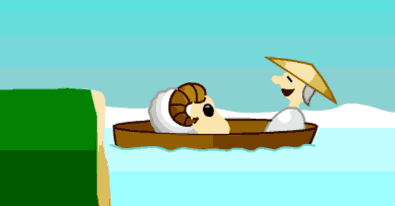 Wolf Sheep and Cabbage Puzzle Game - Classic Logic Brain Teaser Online Puzzle Game