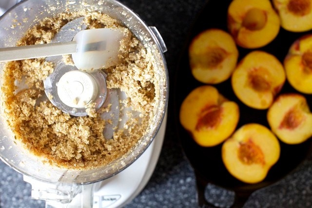 ground almonds, sugar, butter, and maybe oats